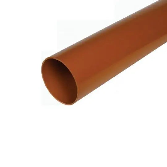 Hunter 110mm Underground Plain End Drain Pipe - 3m