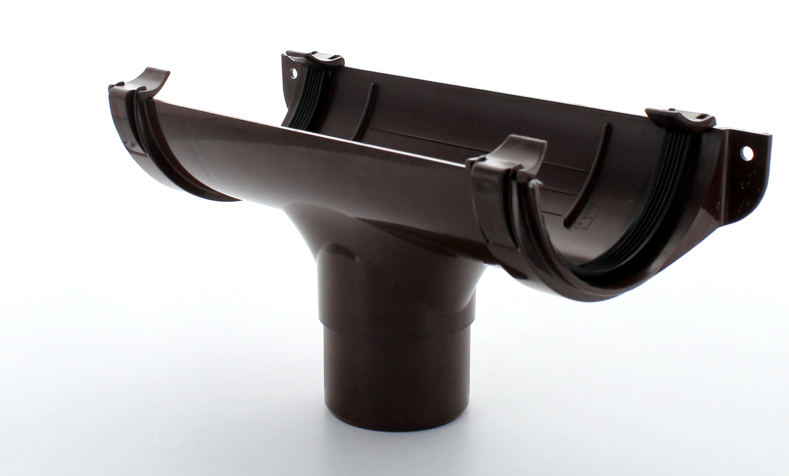 Hunter Surefit 112mm Half Round Plastic Guttering Running Outlet