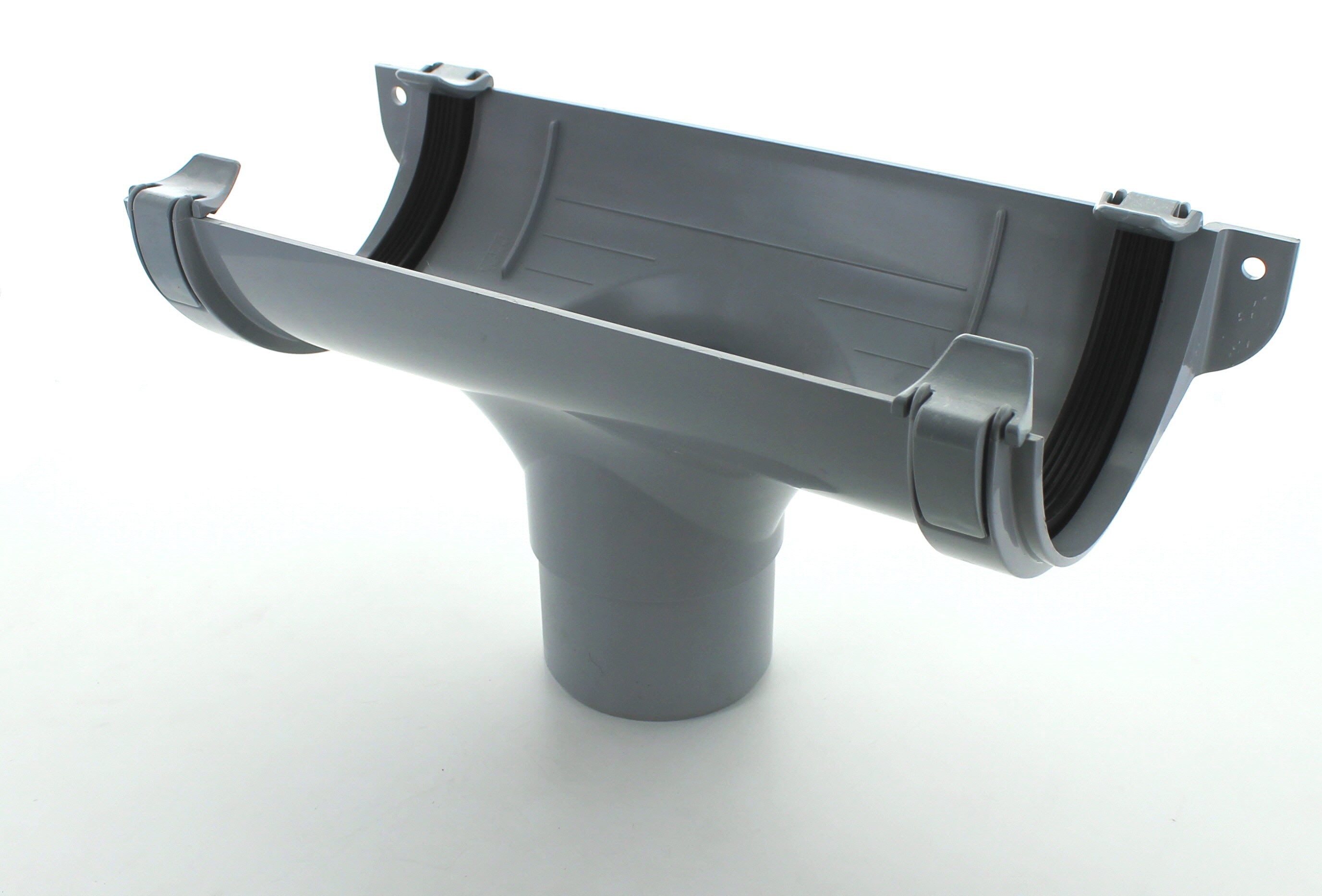 Hunter Surefit 112mm Half Round Plastic Guttering Running Outlet