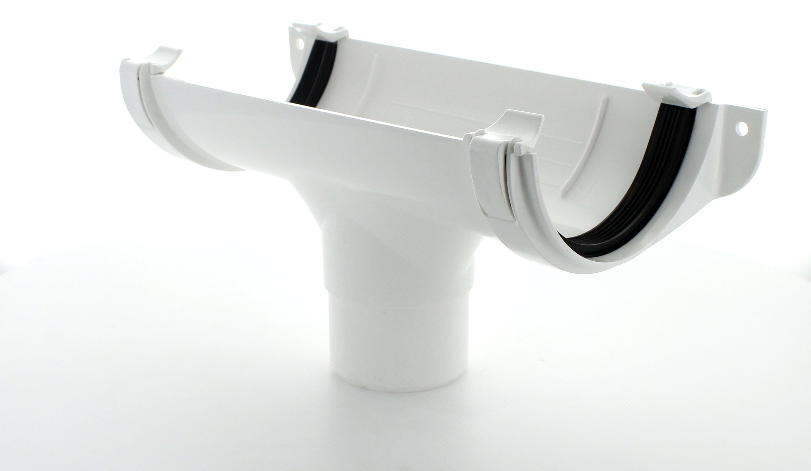 Hunter Surefit 112mm Half Round Plastic Guttering Running Outlet