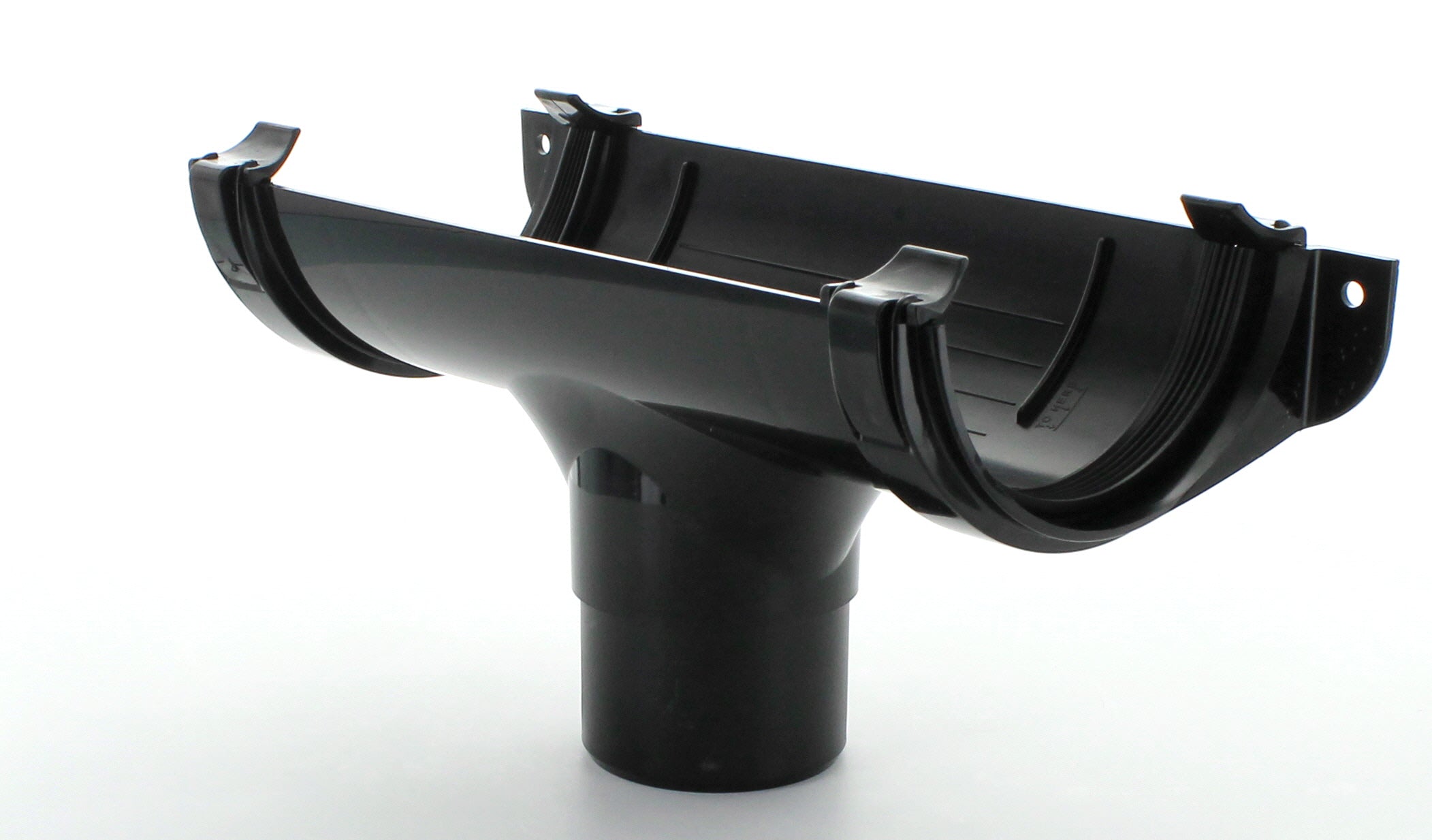 Hunter Surefit 112mm Half Round Plastic Guttering Running Outlet