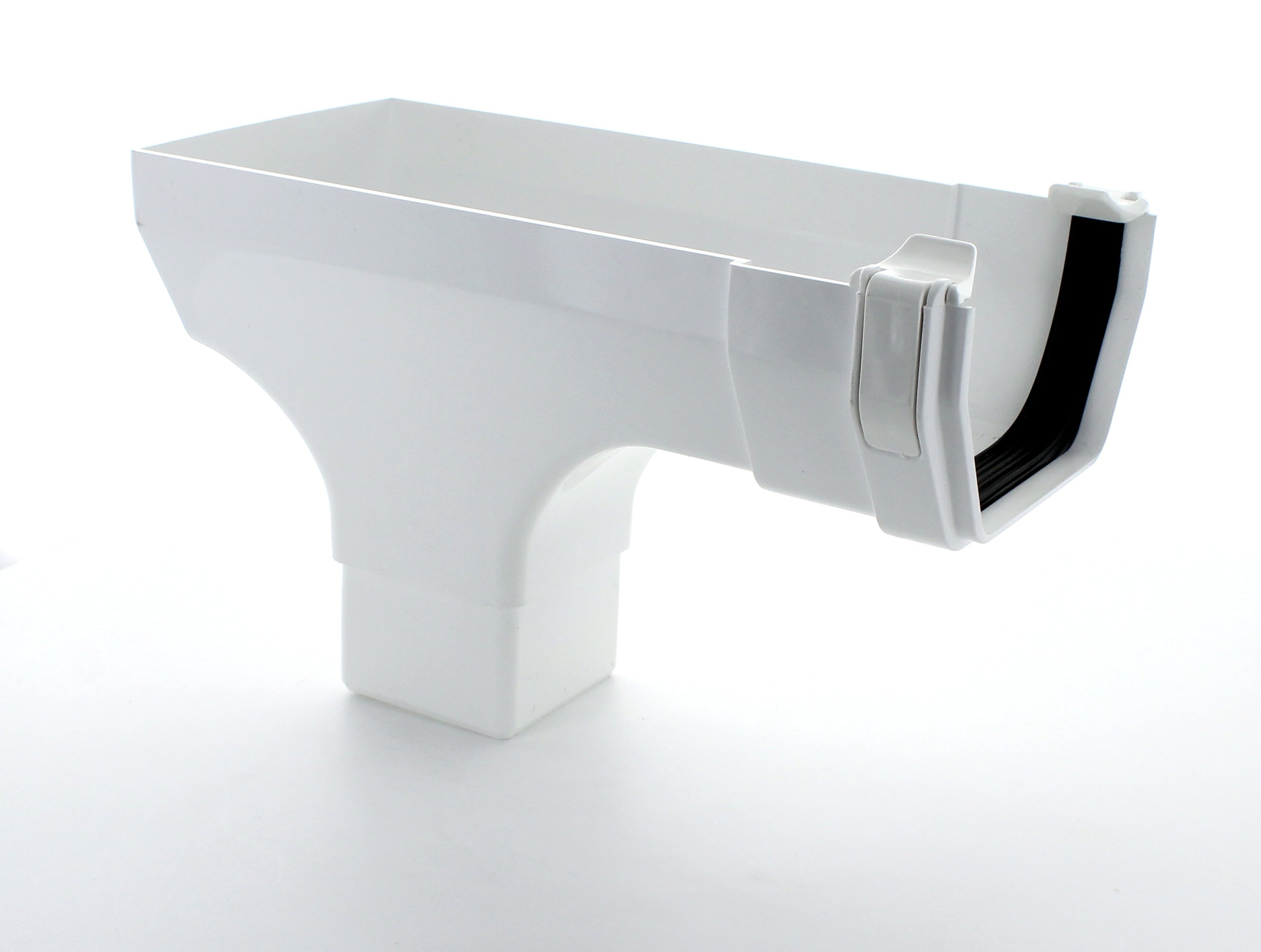 Hunter Surefit 114mm Squareflo Plastic Guttering Stopend Outlet