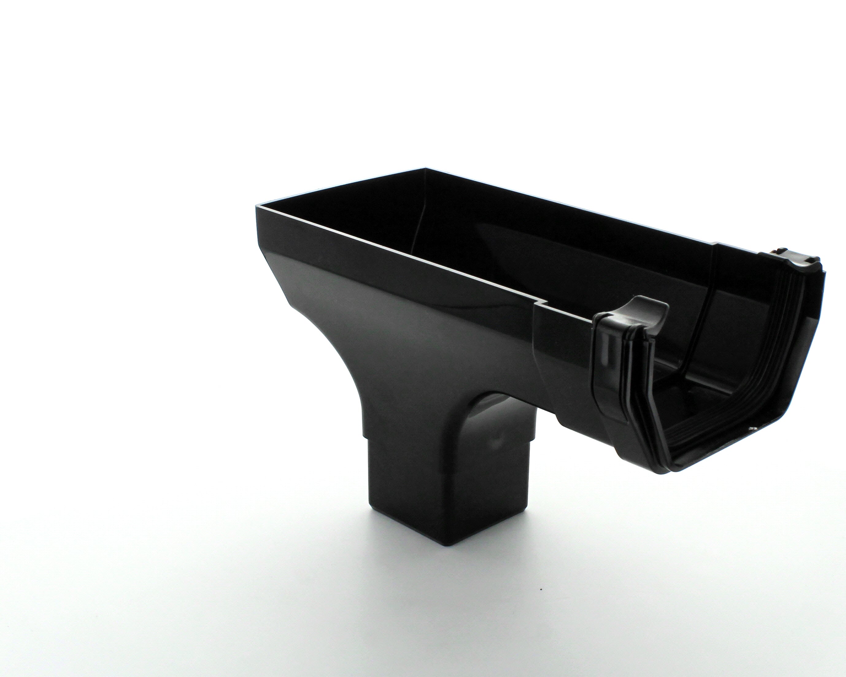 Hunter Surefit 114mm Squareflo Plastic Guttering Stopend Outlet