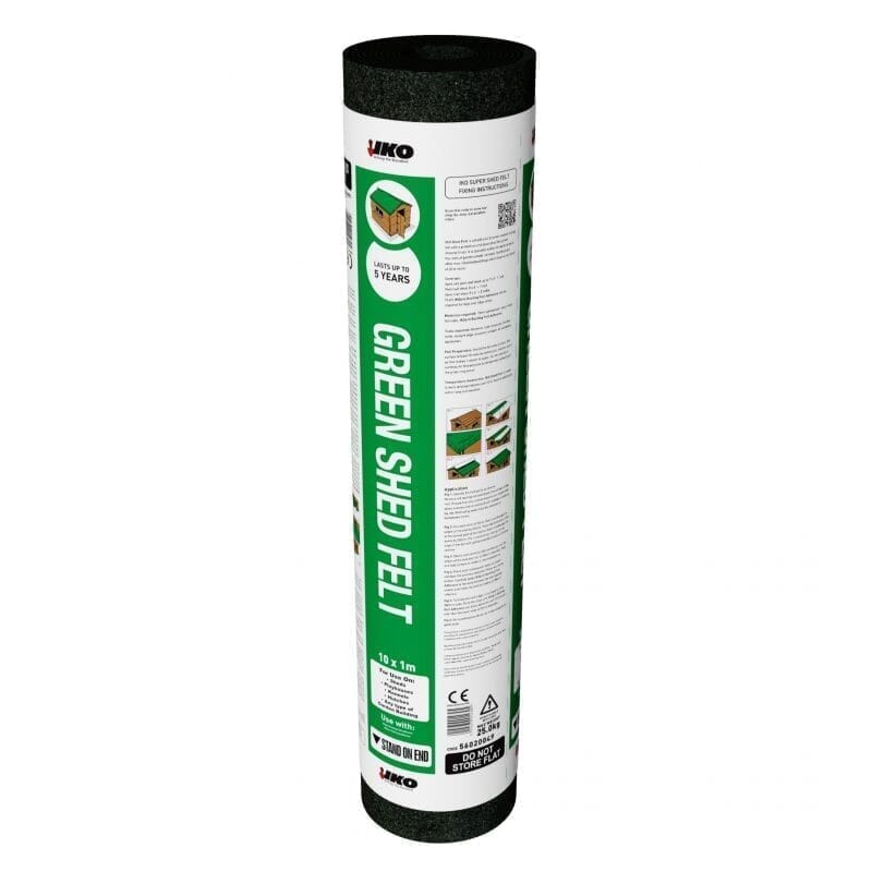 IKO Green Fibreglass Shed Felt - 8m x 1m