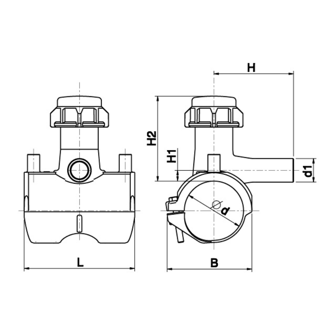 Plasson 496304 PN16 Electrofusion Tapping Tee