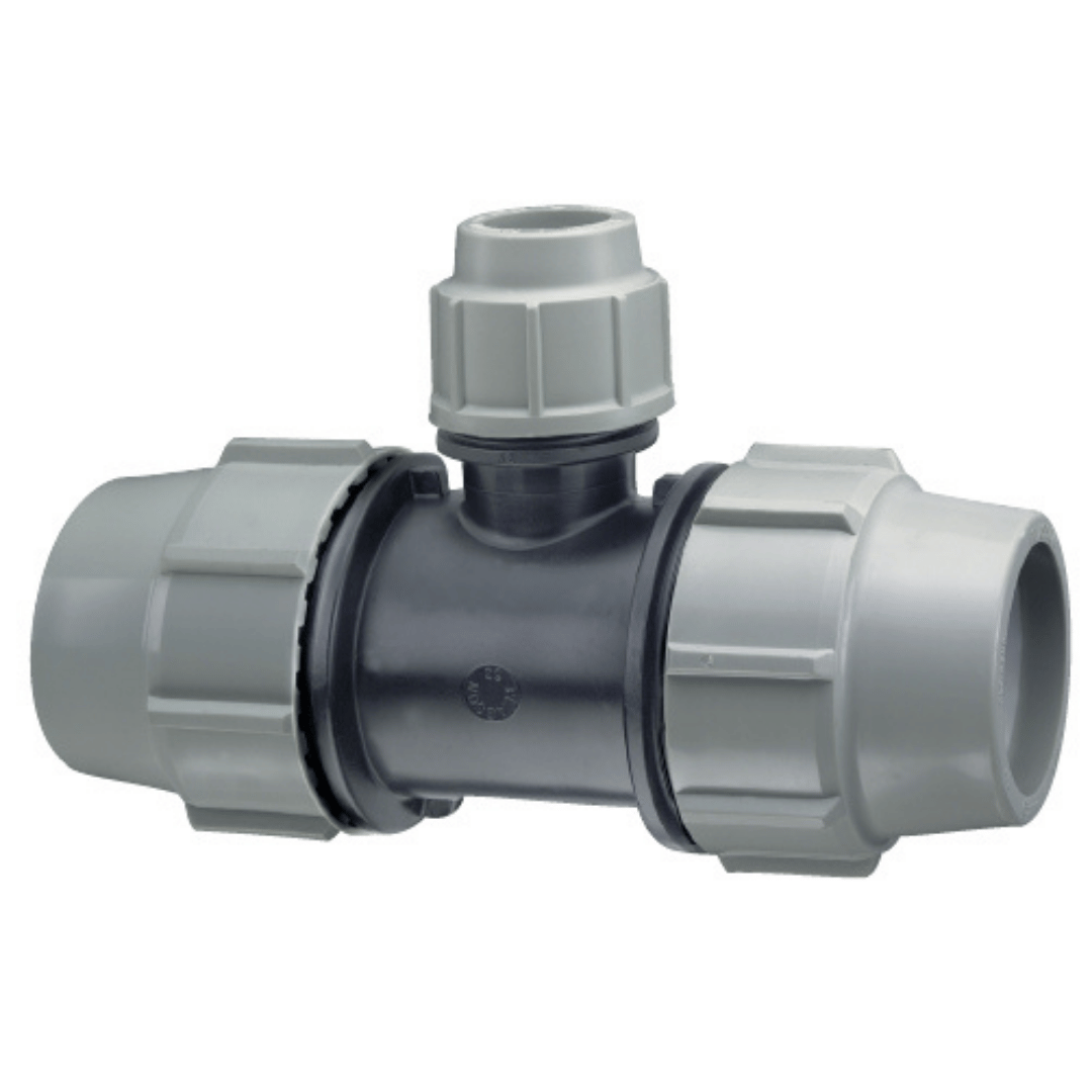 Plasson 7340 90° Reducing Tee Compression Fitting