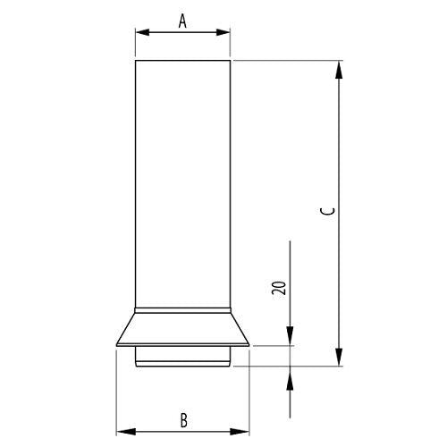 RoofArt Black Steel Guttering Drainage Connector 100mm