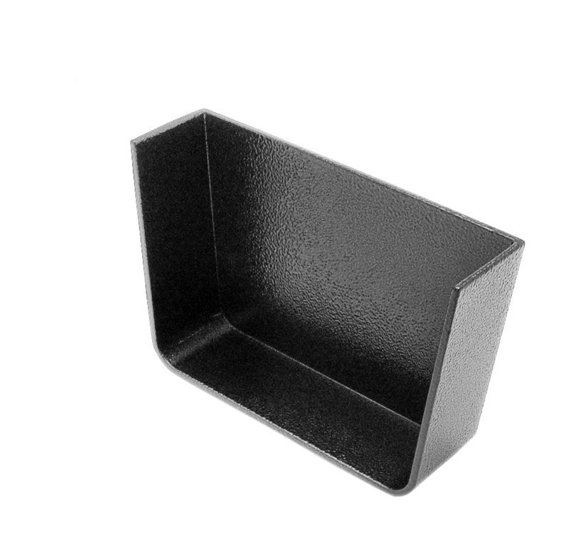 Alutec Evolve aluminium box gutter internal stop end on white background

