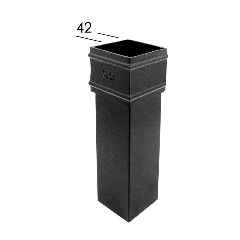 3m non-eared aluminium square downpipe for Alutec Traditional system