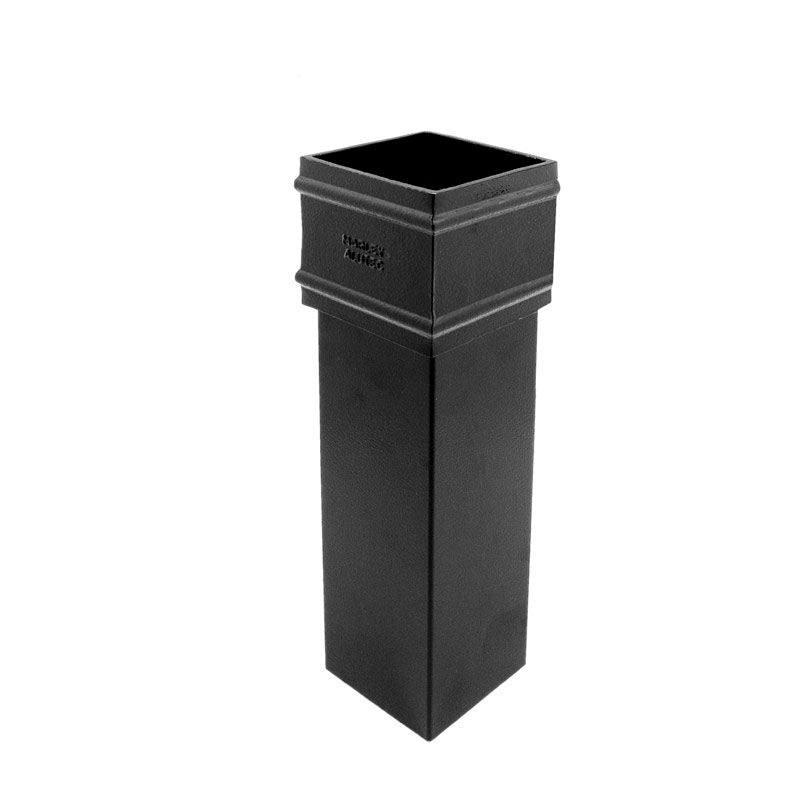 3m non-eared aluminium square downpipe for Alutec Traditional system
