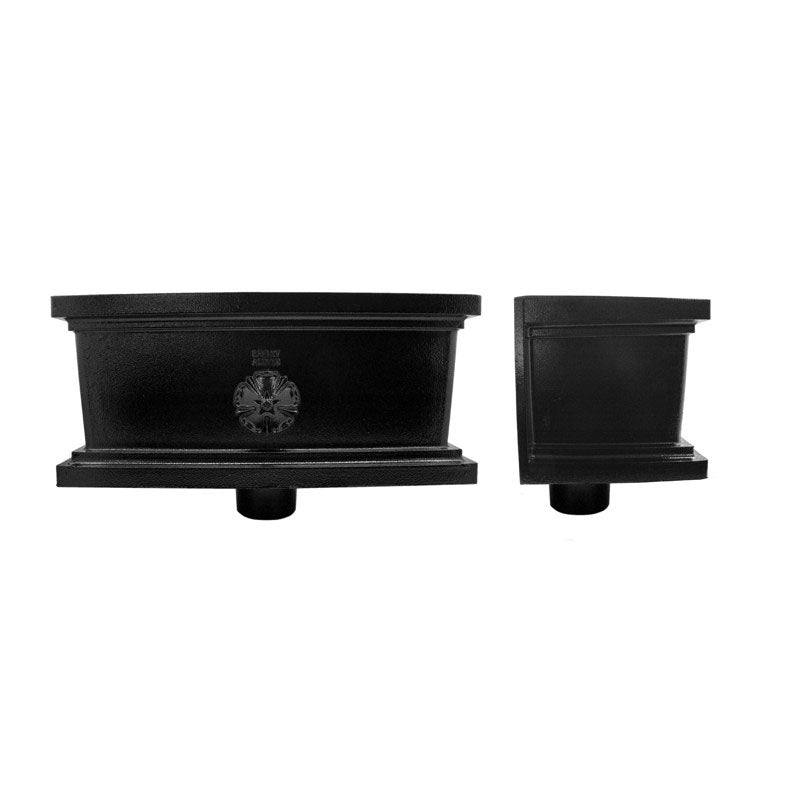 Alutec Tudor 76mm ornamental aluminium downpipe hopper