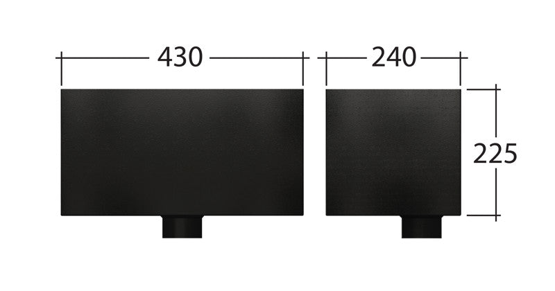 Large contemporary aluminium hopper for 76mm Tudor downpipe system

