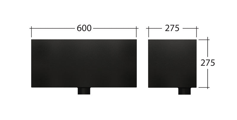 Extended aluminium Tudor rainwater head for 76mm round downpipes

