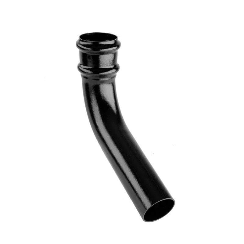 Alutec Tudor 76mm aluminium downpipe bend with 112.5 degree angle

