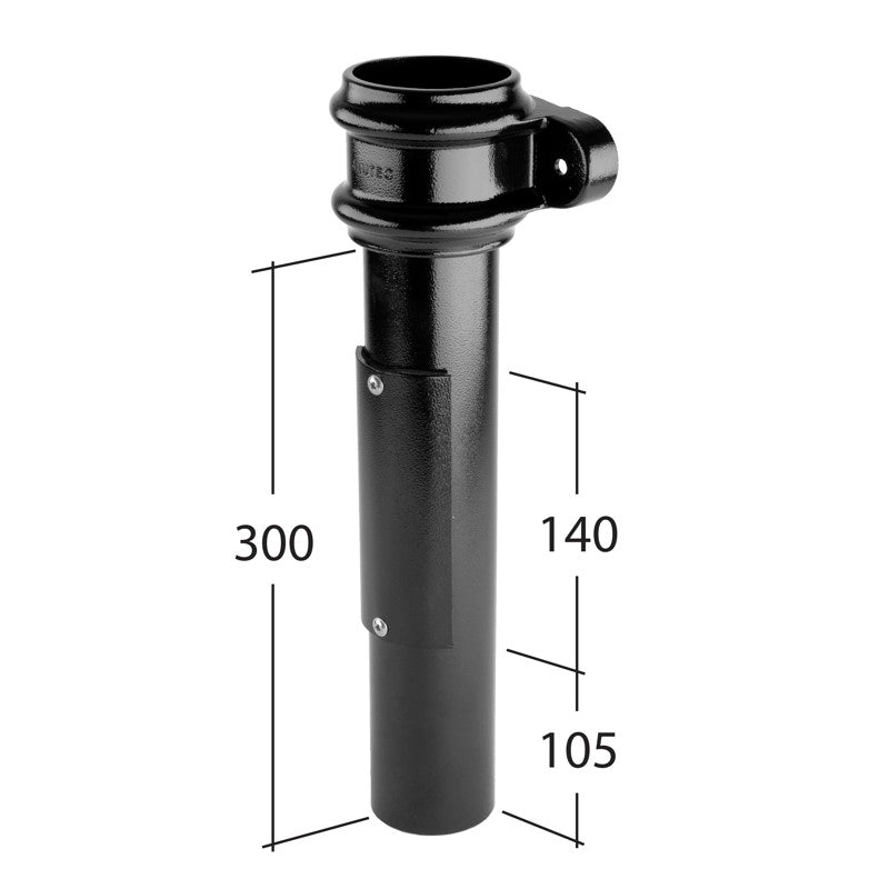 76mm aluminium access pipe for Alutec Tudor rainwater downpipe system

