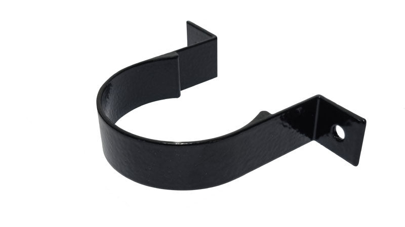 Alutec Tudor 76mm aluminium downpipe clip for securing rainwater downpipe fittings discreetly



