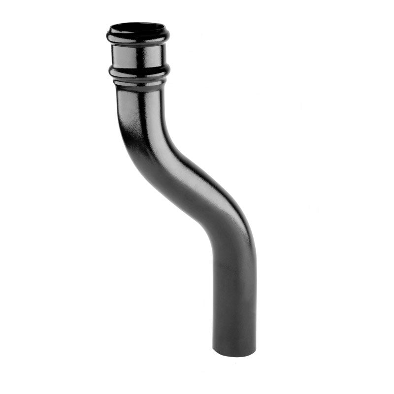 150mm fixed offset bend for 76mm aluminium downpipe in Alutec Tudor range

