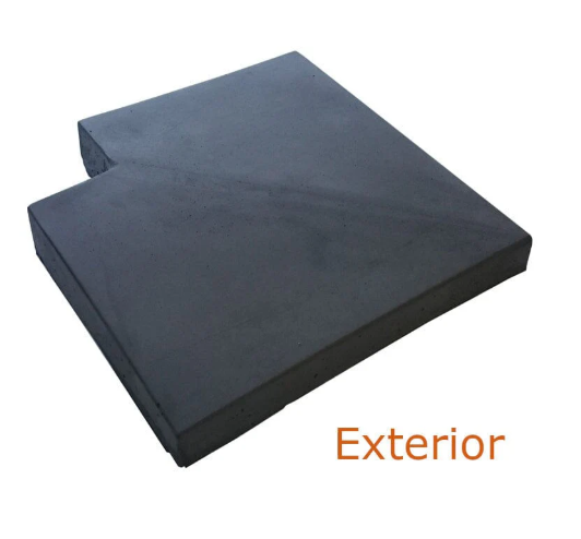 Once Weathered Concrete Coping Stone Corner