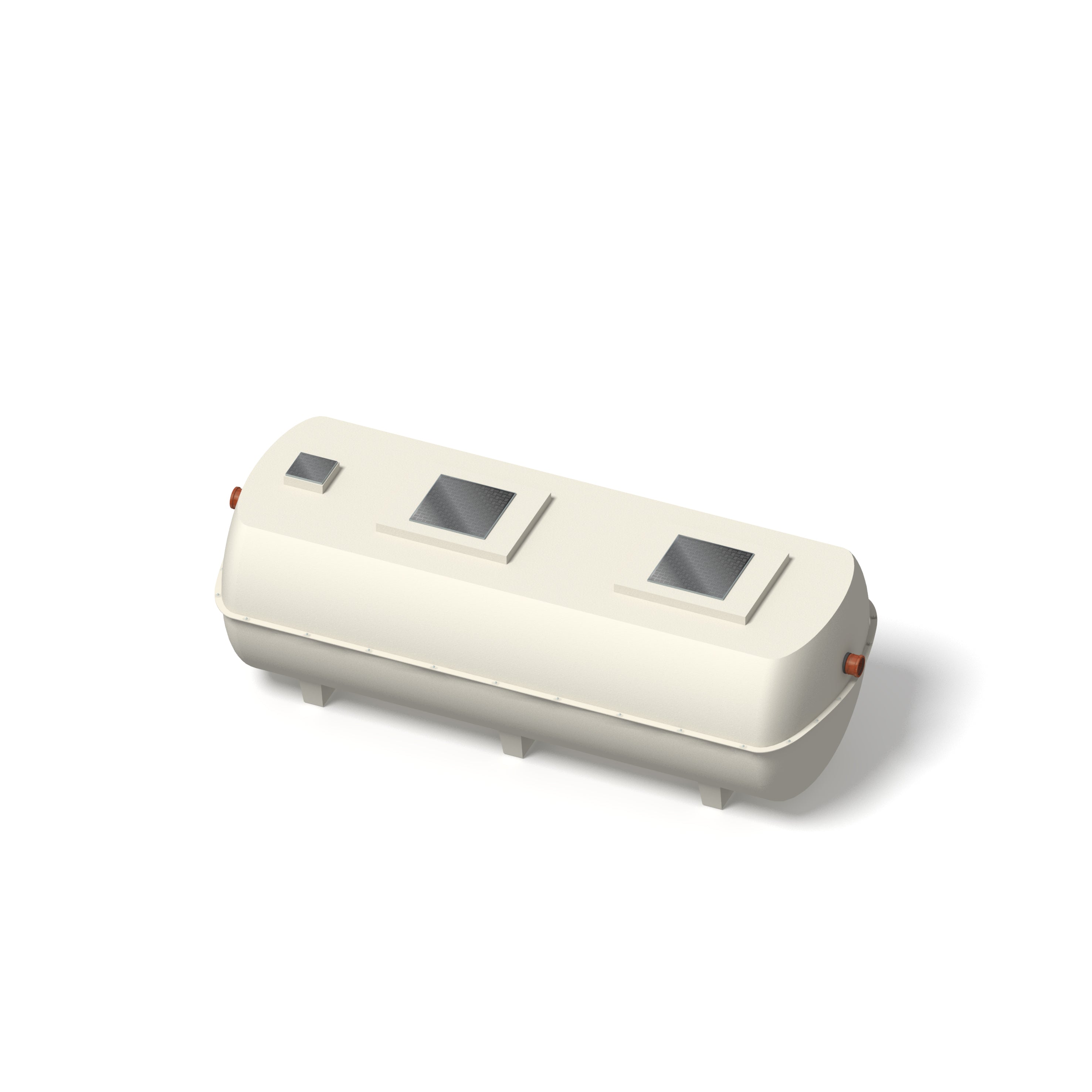 Shallow Ensign Ultra 20 person domestic sewage treatment plant with compact, low-profile build.