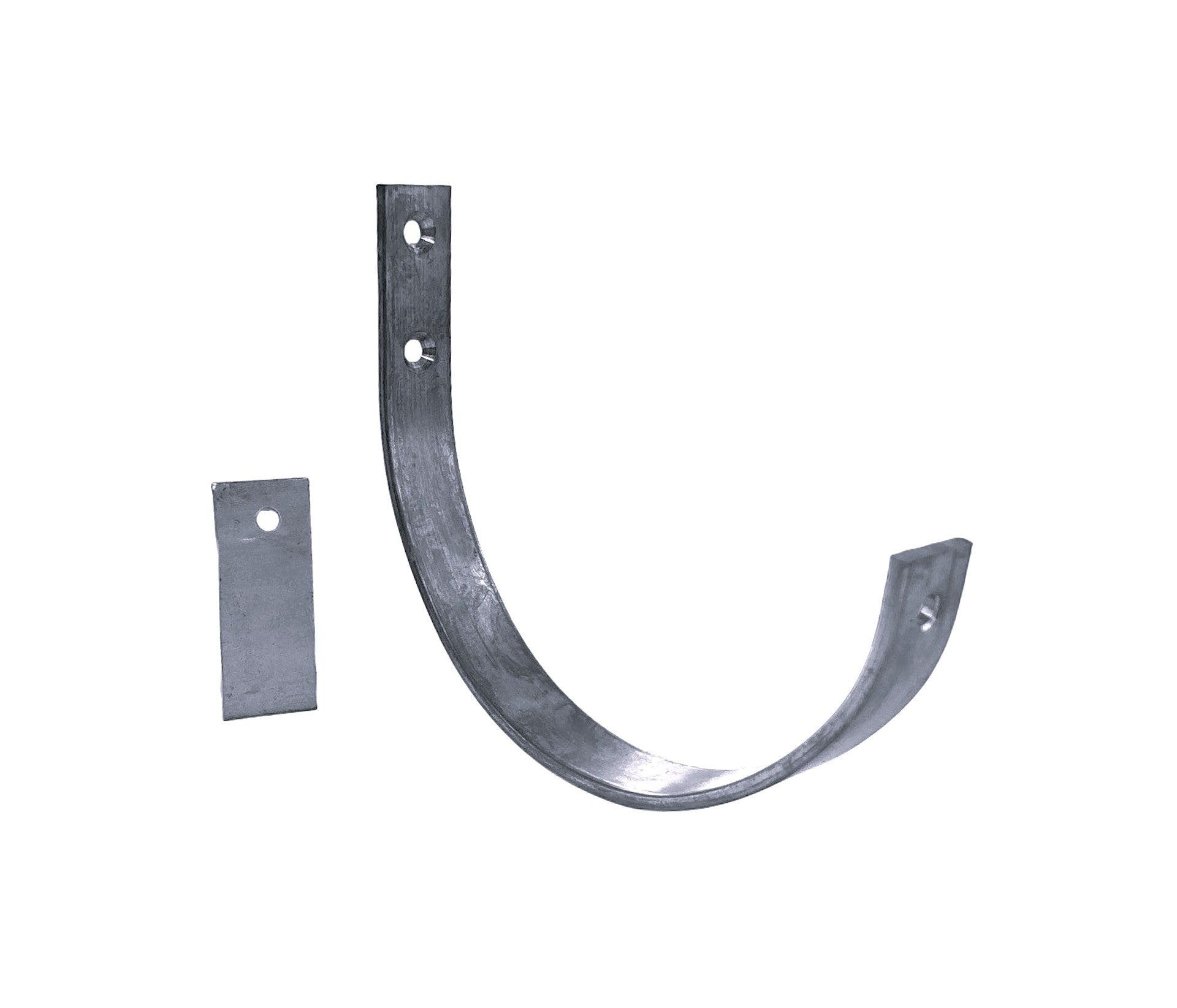 Metal fascia bracket on a white background